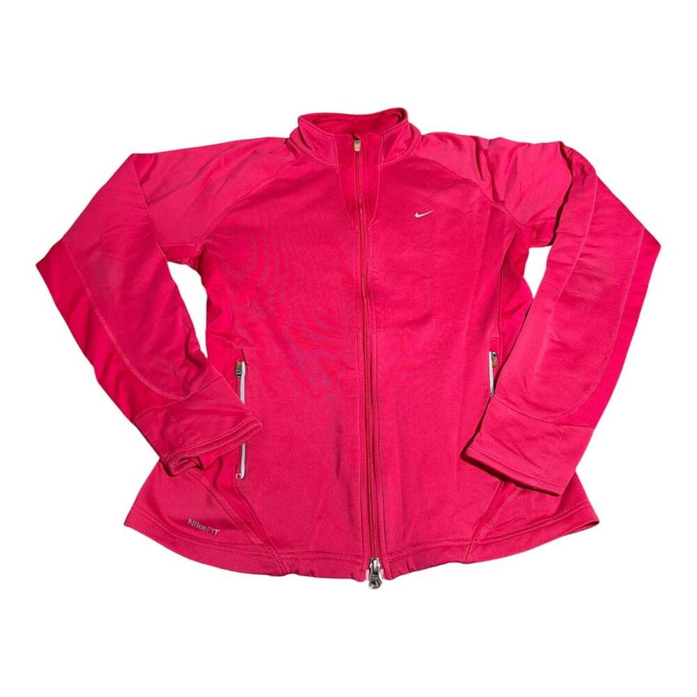 Nike FIT DRY Full Zip Athletic Jacket Women's Medium Pink